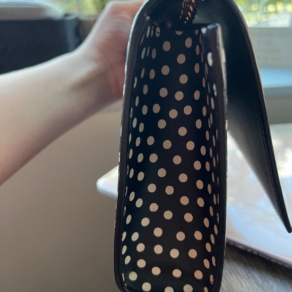 AUTHENTIC YSL Kate monogram polka dot black/cream shoulder bag - Picture 6 of 6